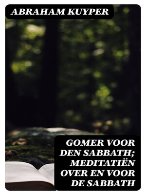 cover image of Gomer voor den sabbath; meditatiën over en voor de sabbath
